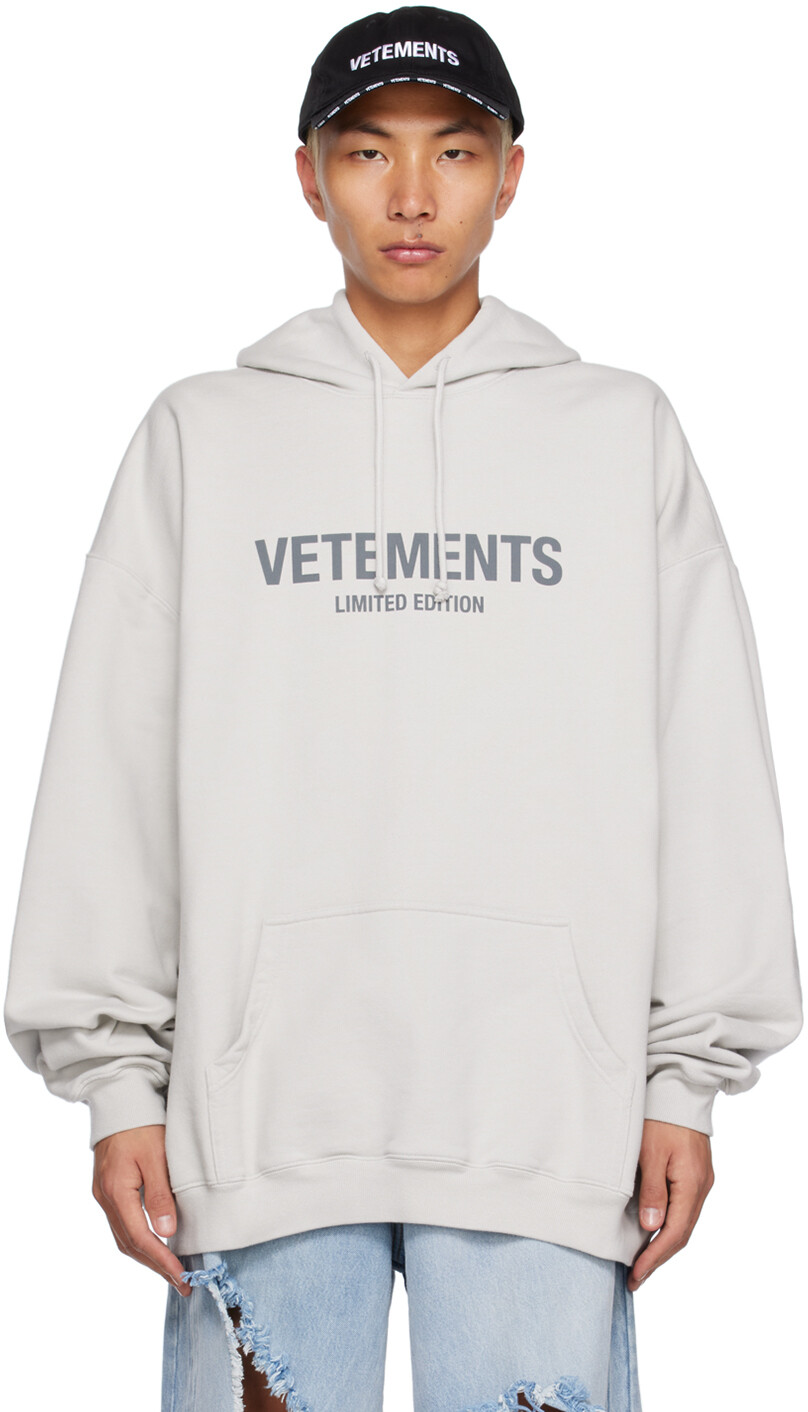 

Серый худи с принтом VETEMENTS