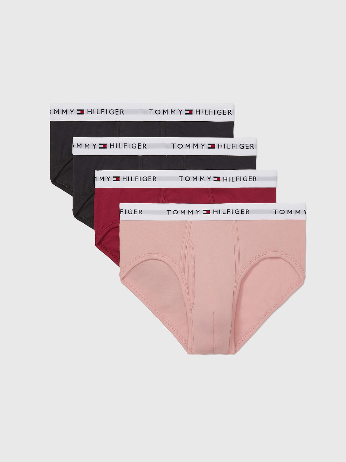 

Набор трусов Tommy Hilfiger Cotton Classics, 4 предмета, розовый/красный/чёрный