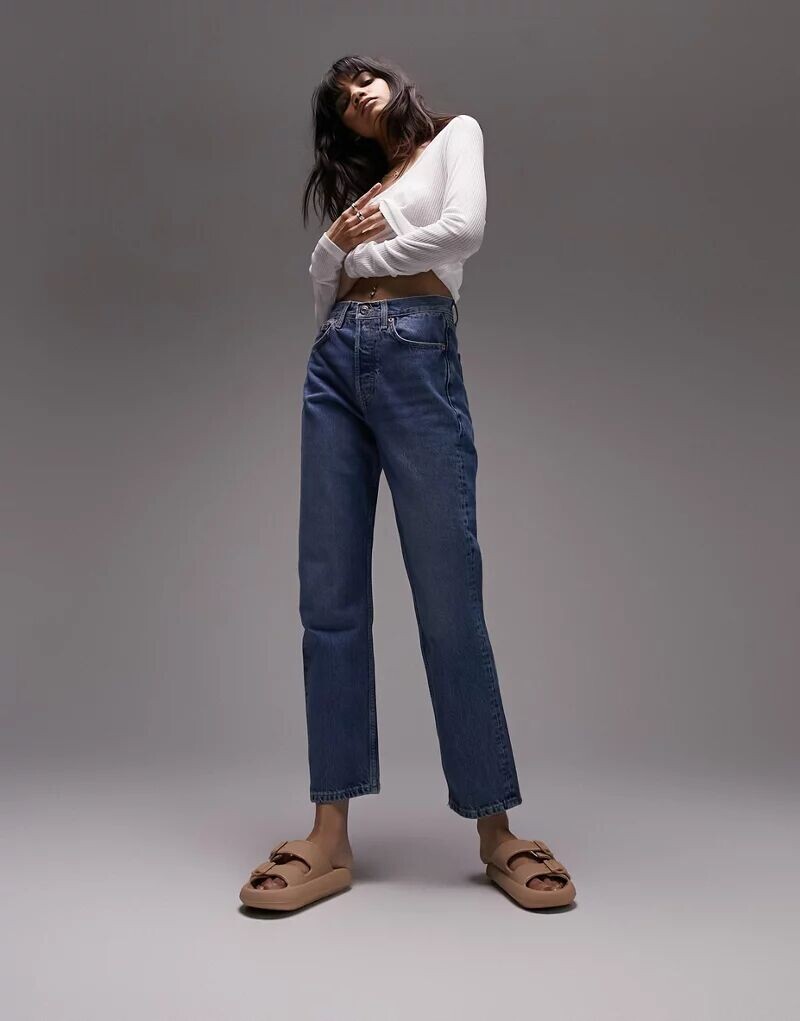 

Синие джинсы Topshop Editor, Серый