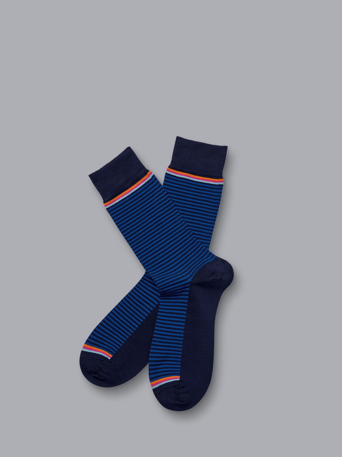 

Носки в несколько полосок Charles Tyrwhitt, синий кобальт