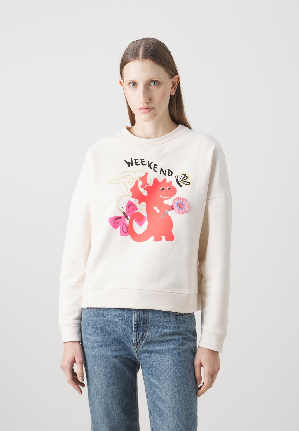

Толстовка Nativa WEEKEND MaxMara, слоновая кость, Бежевый