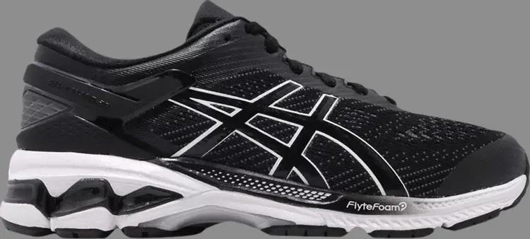 

Кроссовки wmns gel kayano 26 wide 'black white' Asics, черный