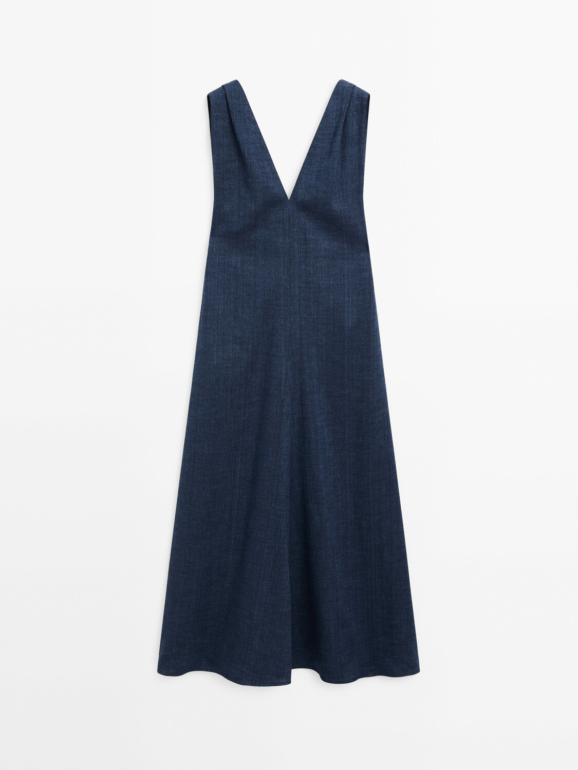 

Платье Massimo Dutti Denim Effect Midi, темно-синий