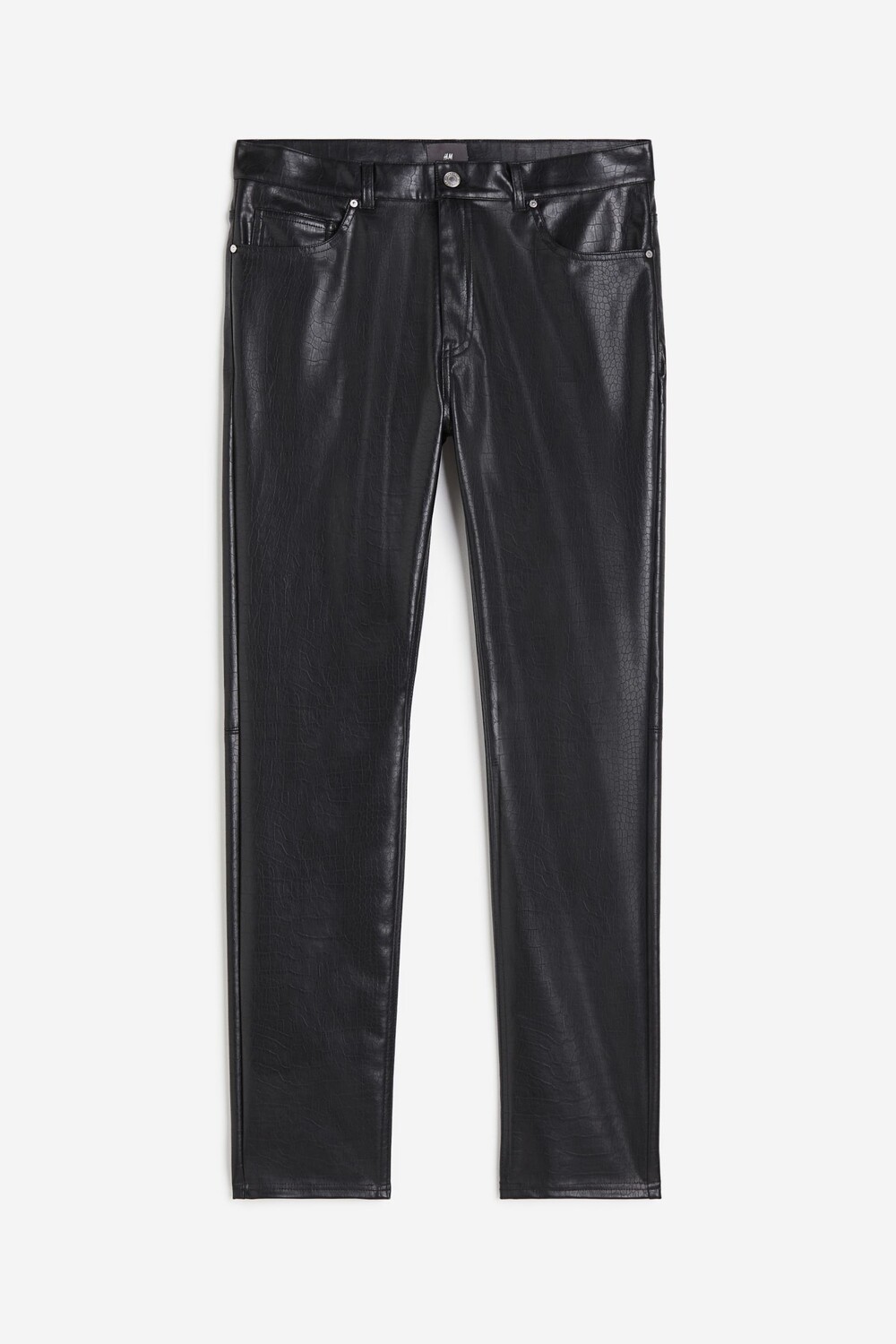 

Брюки H&M Slim Fit Coated, черный