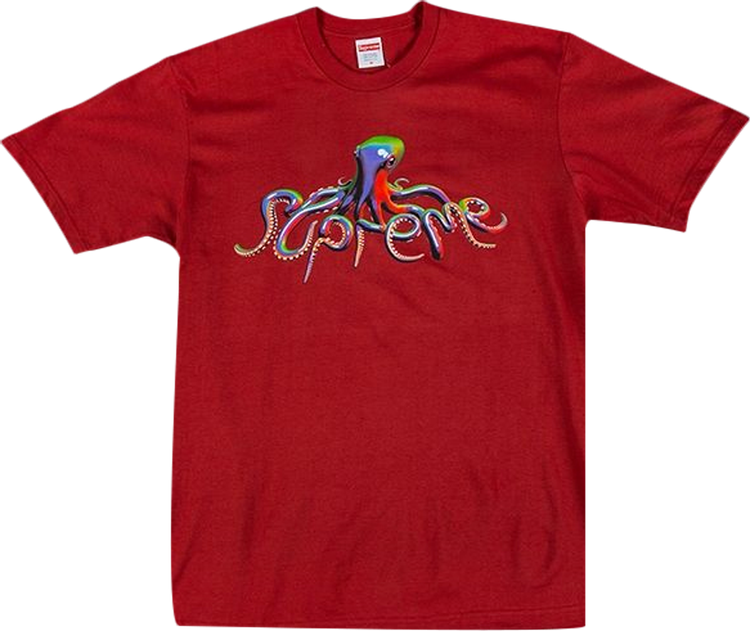 Футболка Supreme Tentacles T-Shirt 'Brick', красный футболка supreme tentacles t shirt brick красный