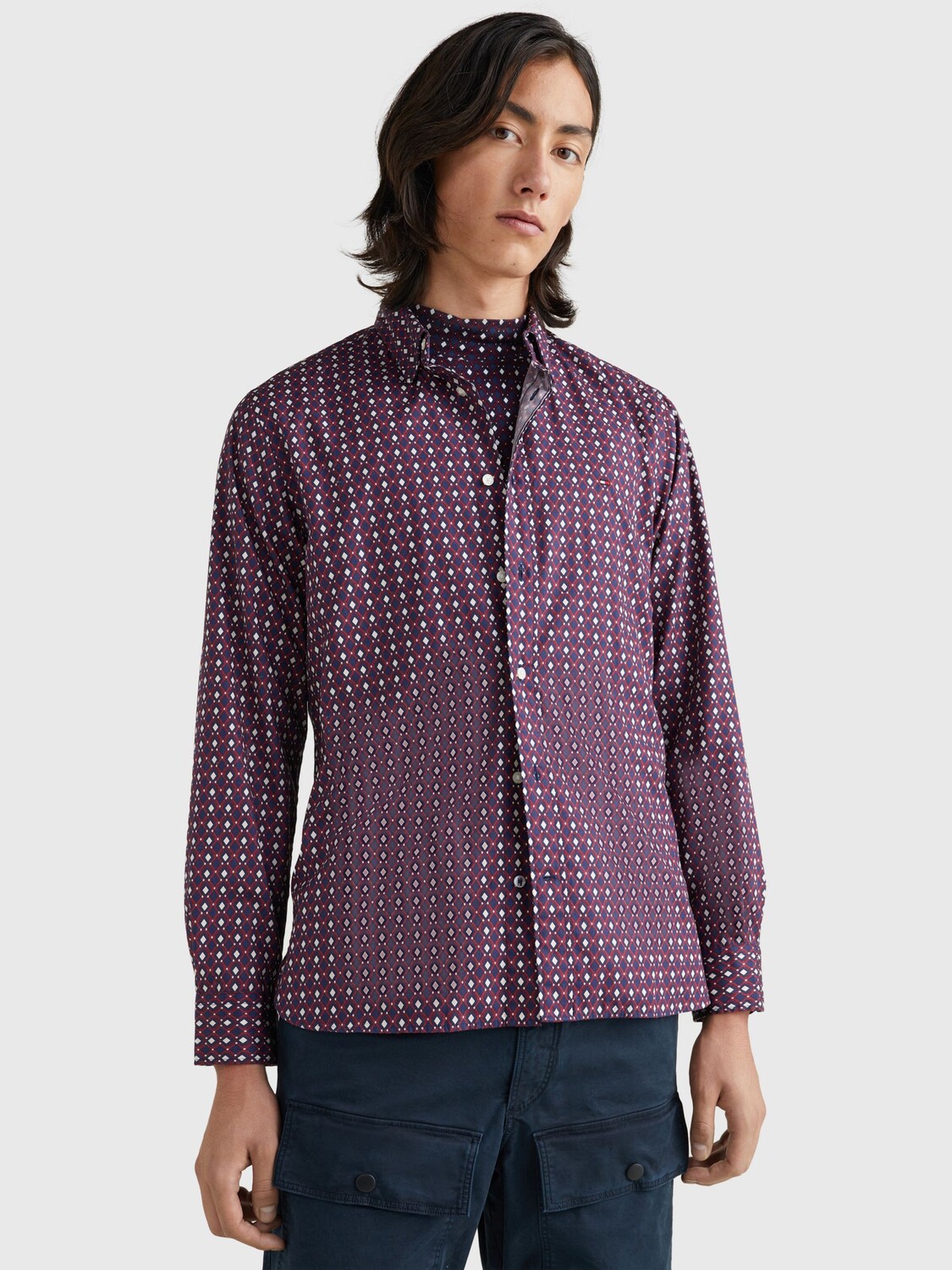 

Рубашка с ретро-принтом Tommy Hilfiger, Regatta Red/Multi