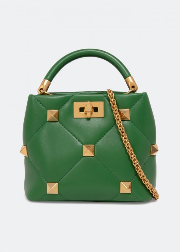 

Сумка VALENTINO GARAVANI Roman stud top handle bag, зеленый