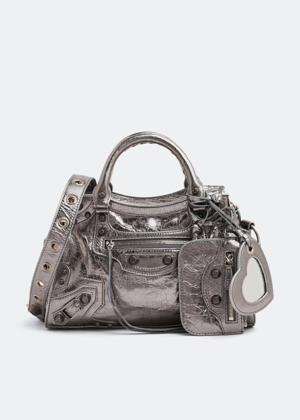

Сумка BALENCIAGA Neo Cagole XS top handle bag, металлик