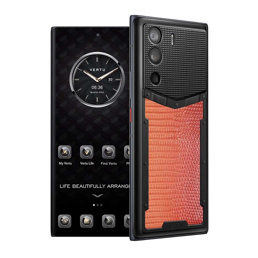 

Смартфон Vertu Metavertu Lizard Paris Nail Style, 12Гб/512Гб, 2 Nano-SIM, черный/оранжевый