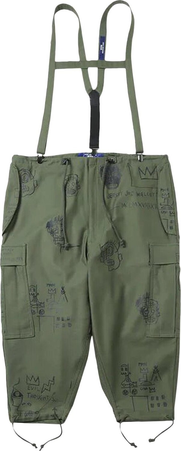 

Брюки Junya Watanabe Jean Michel Suspender Pants Military Green, зеленый