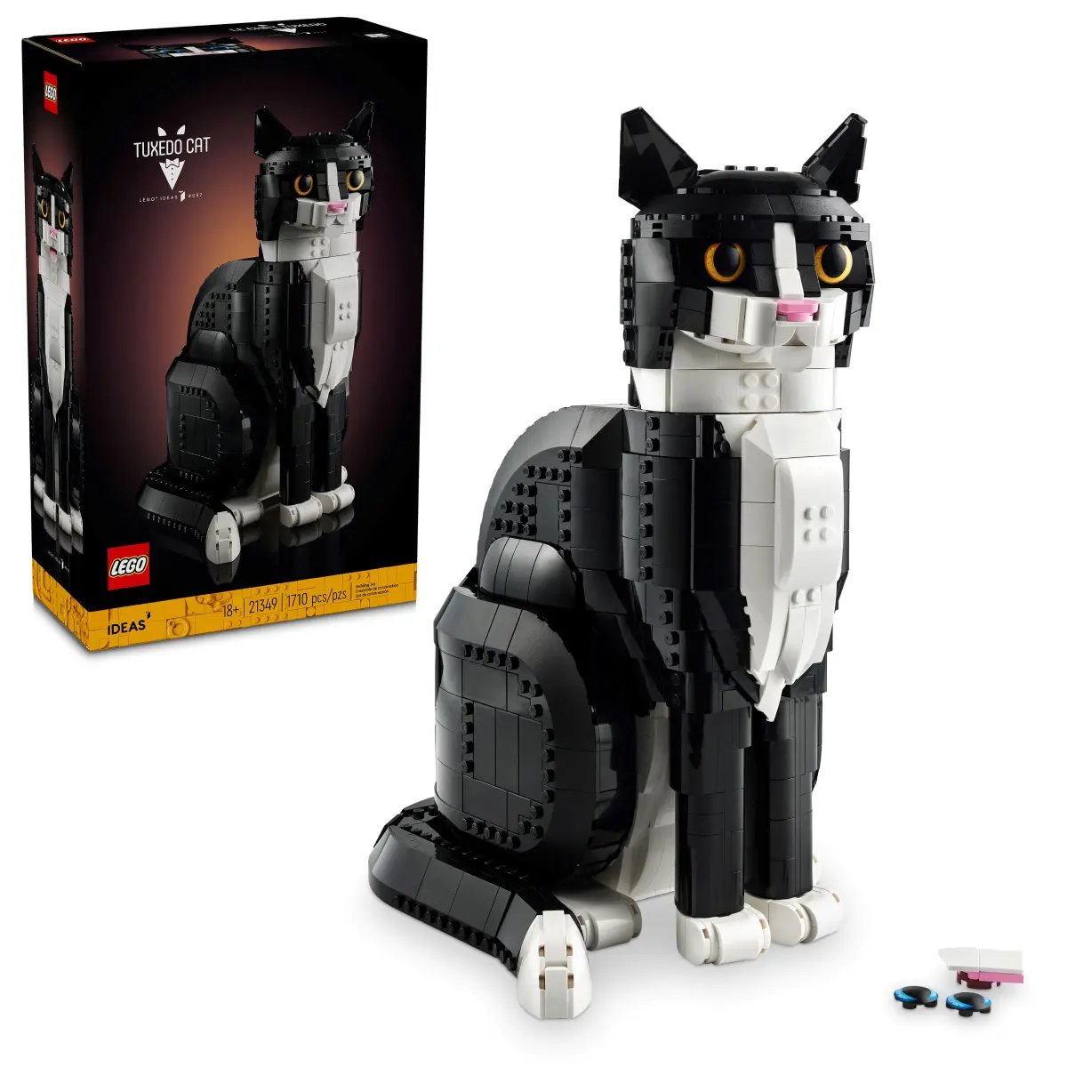 Конструктор Lego Ideas Tuxedo Cat 21349, 1710 деталей tuxedo cat car sun shade tuxedo cat team friends driving auto sunshade for windshield tuxedo cat lovers gift car accessories