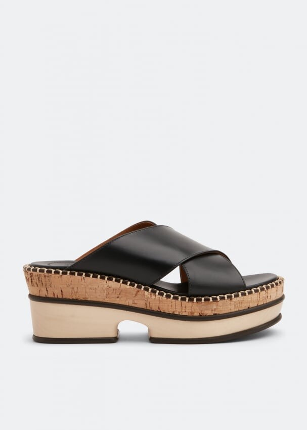 

Мюли CHLOÉ Laia platform mules, черный