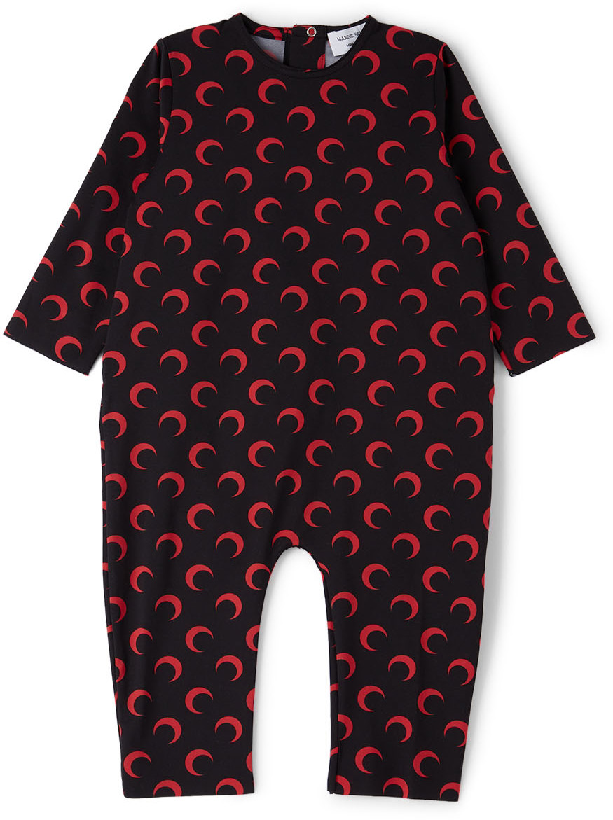 

SSENSE Exclusive Baby Black All Over Moon Onesie Marine Serre