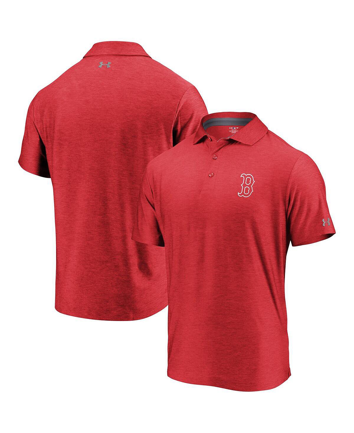 Мужская футболка-поло red boston red sox playoff outline left chest performance polo Under Armour, красный