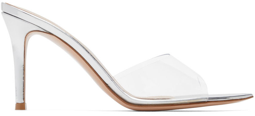 

Серебряные босоножки на каблуке Elle Gianvito Rossi