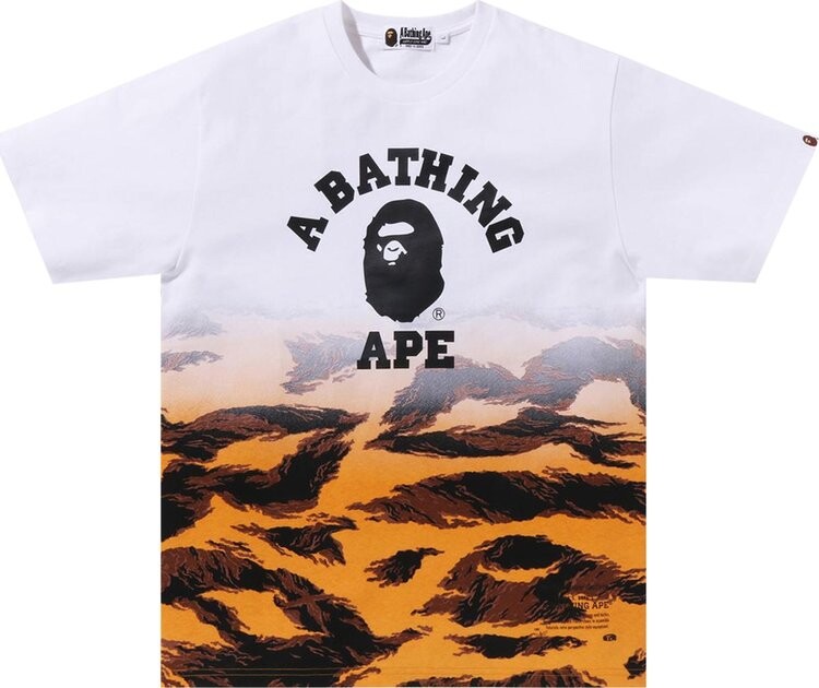 

Футболка BAPE Tiger Camo Gradation College Tee 'Orange', оранжевый