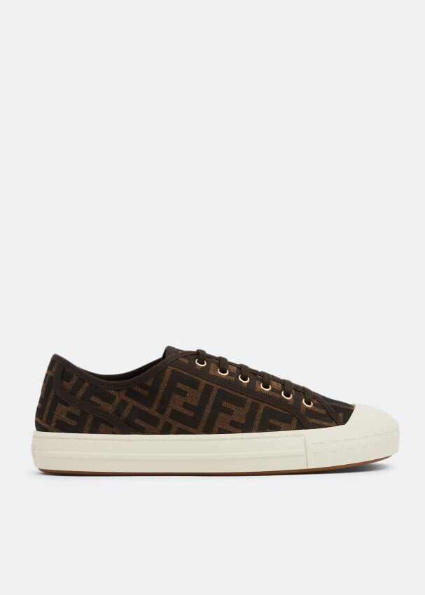 

Кроссовки FENDI Domino sneakers, коричневый