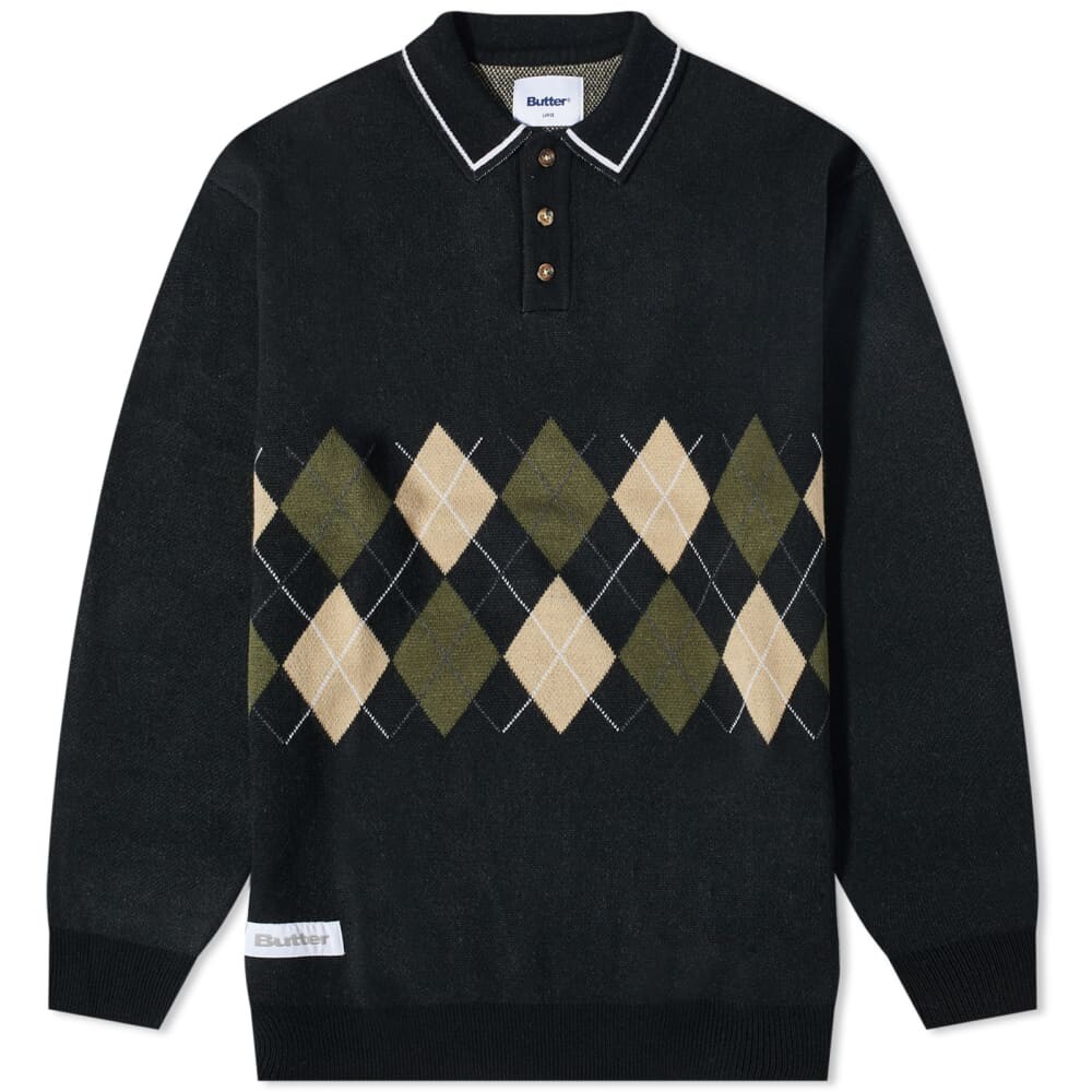 

Футболка Butter Goods Long Sleeve Diamond Knit Polo