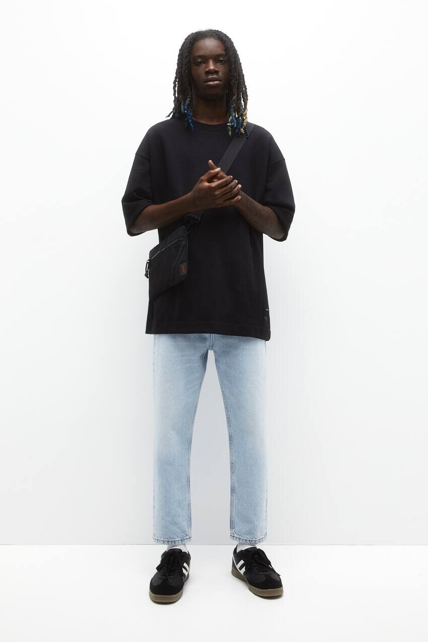 

Джинсы свободного кроя Pull&Bear, бледный индиго, Серый