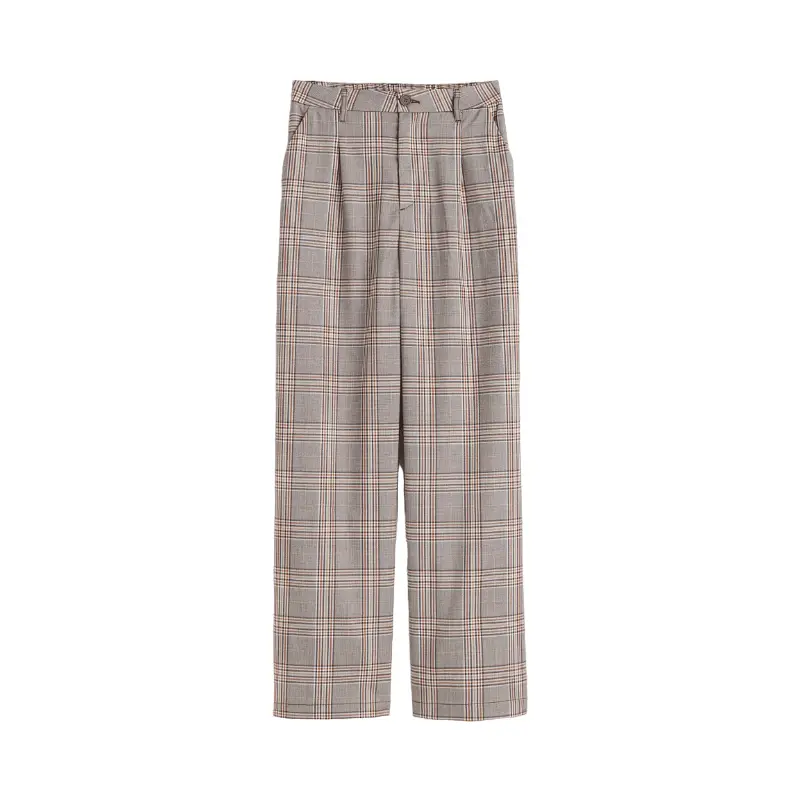 

Брюки H&M Dressy Twill, светло-коричневый/клетка