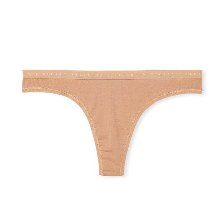

Трусики-стринги Victoria's Secret Stretch Cotton, бежевый
