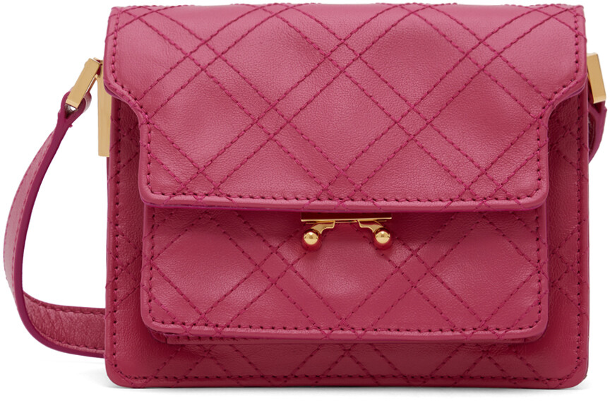 

Розовая мягкая сумка Mini Trunk Marni