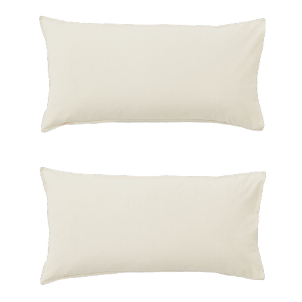 

Комплект наволочек хлопок со строчкой H&M Home Cotton, 2 предмета, светло-бежевый