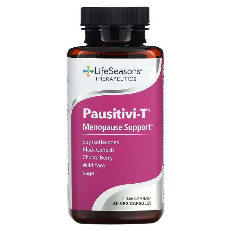 Поддержка менопаузы LifeSeasons Pausitivi-T, 60 растительных капсул пищевая добавка поддержка менопаузы lifeseasons pausitivi t 60 вегетарианских капсул