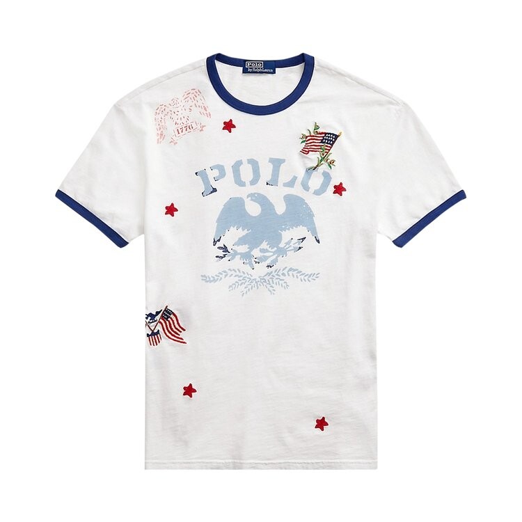 

Футболка Polo Ralph Lauren Classic Fit Jersey Graphic T-Shirt 'White', белый