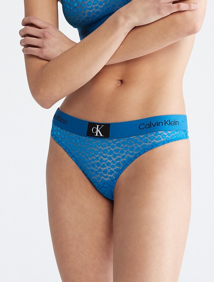 

Кружевные Современные стринги года Calvin Klein 1996 Calvin Klein, синий