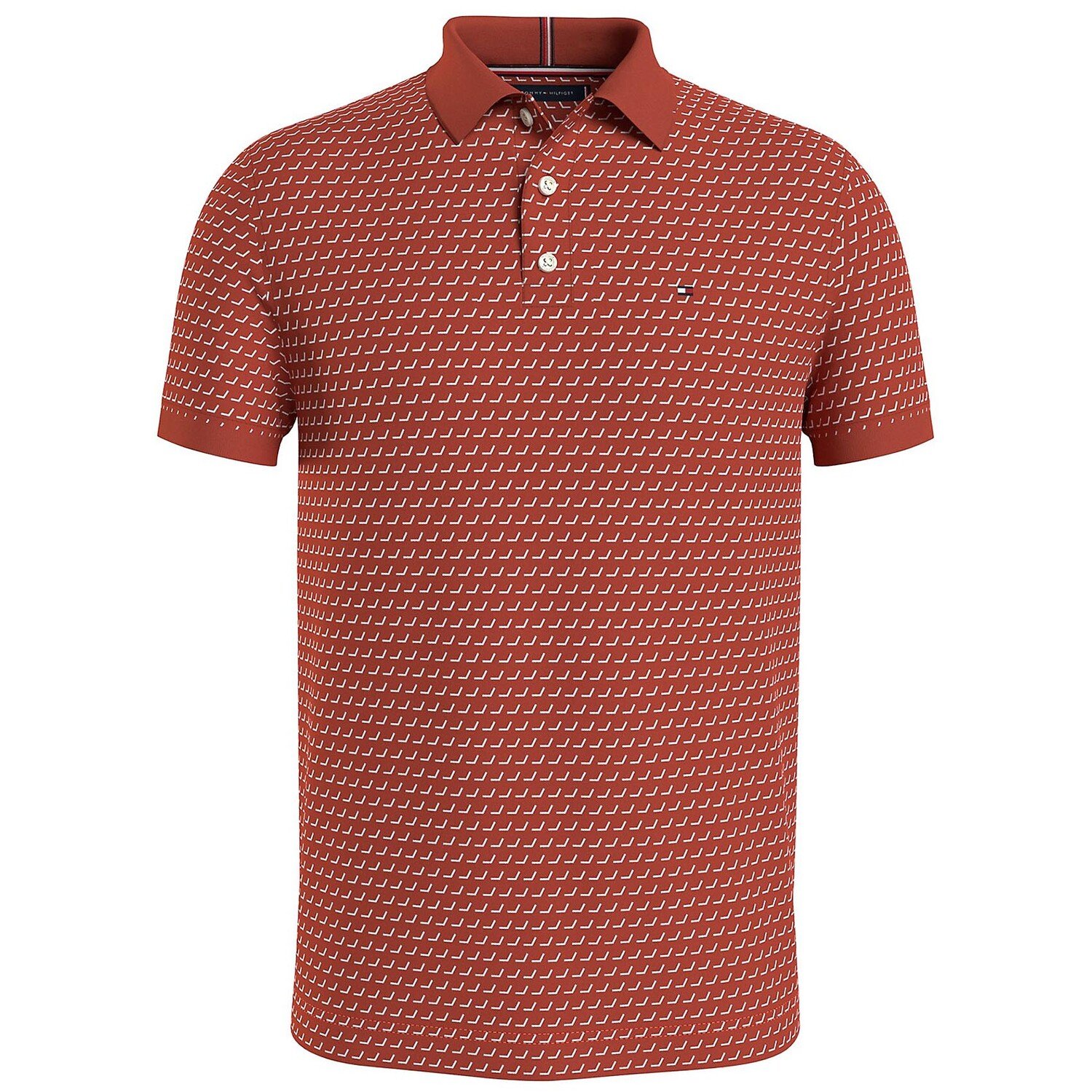 

Поло Tommy Hilfiger Micro Print, красный