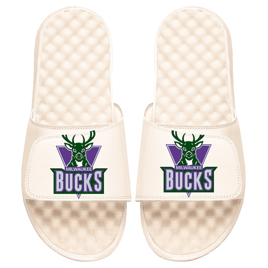 

Шлепанцы ISlide Milwaukee Bucks, кремовый