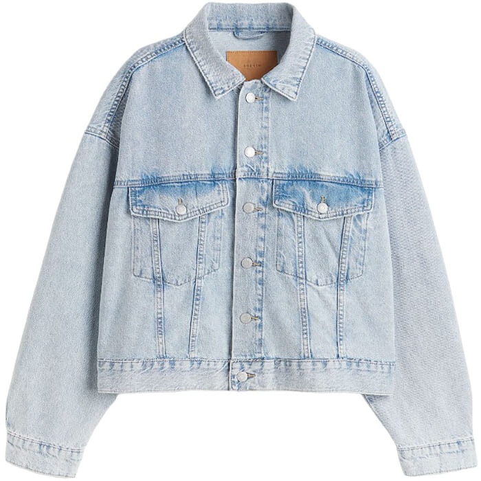 

Куртка джинсовая H&M Oversized, светло-синий