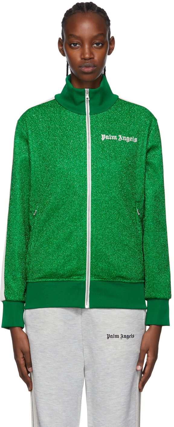 

Зеленая спортивная куртка из полиэстера Palm Angels, Зеленый
