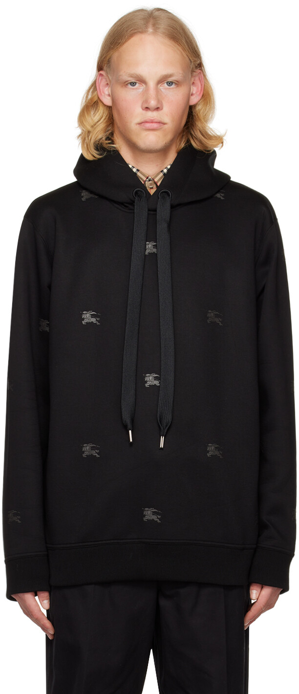 

Черный худи с рисунком Burberry
