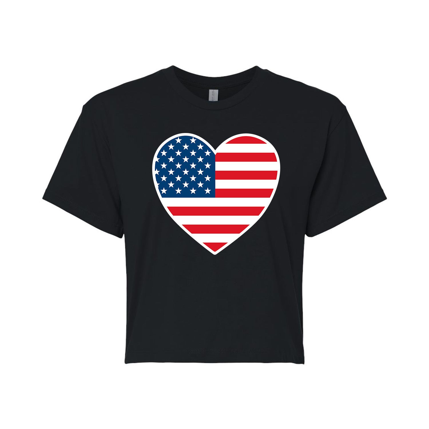 Укороченная футболка с флагом США для юниоров в форме сердца Licensed Character футболка с рисунком в форме сердца с изображением цветов для юниоров licensed character серый