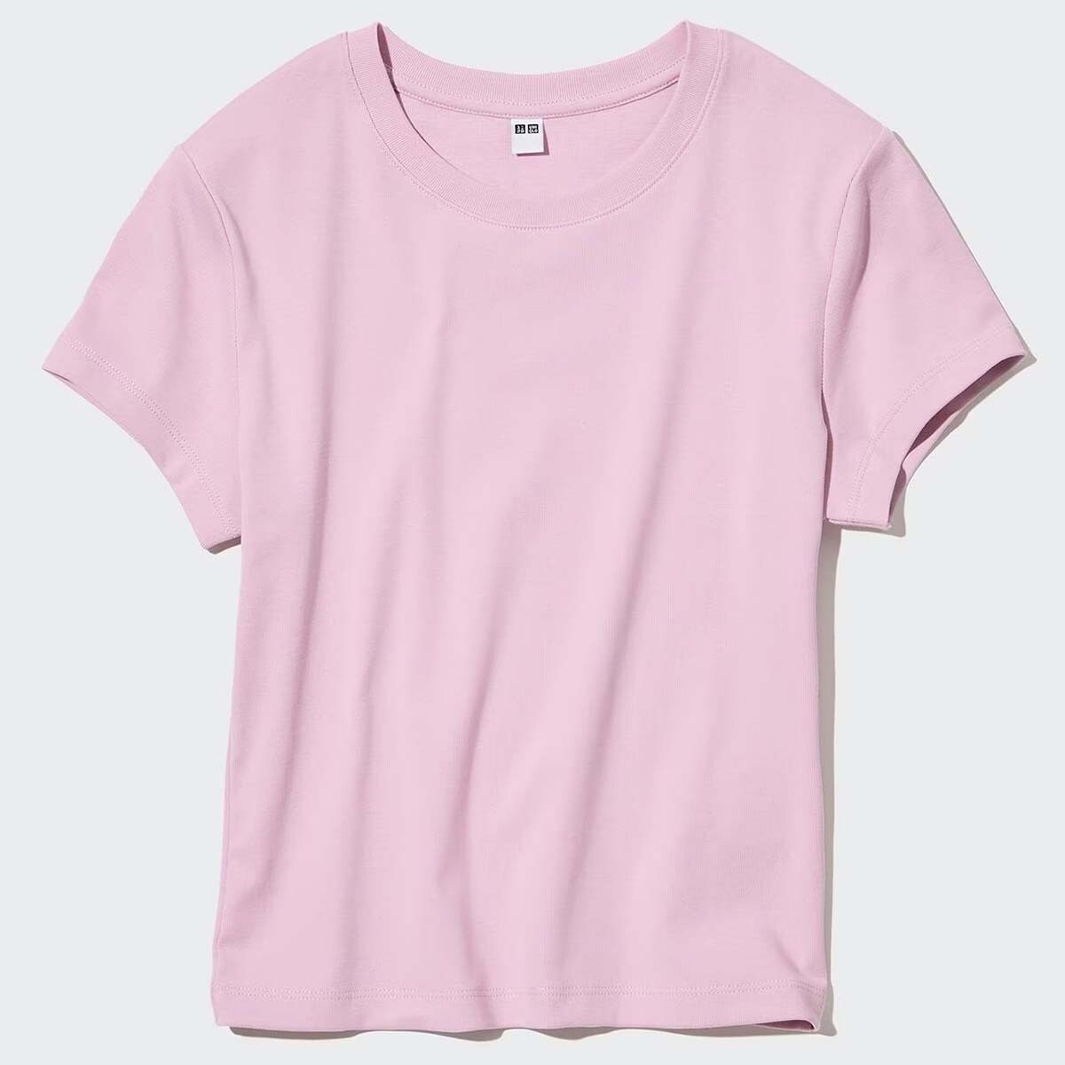 

Футболка Uniqlo Cropped Fit Short Sleeved, светло-розовый