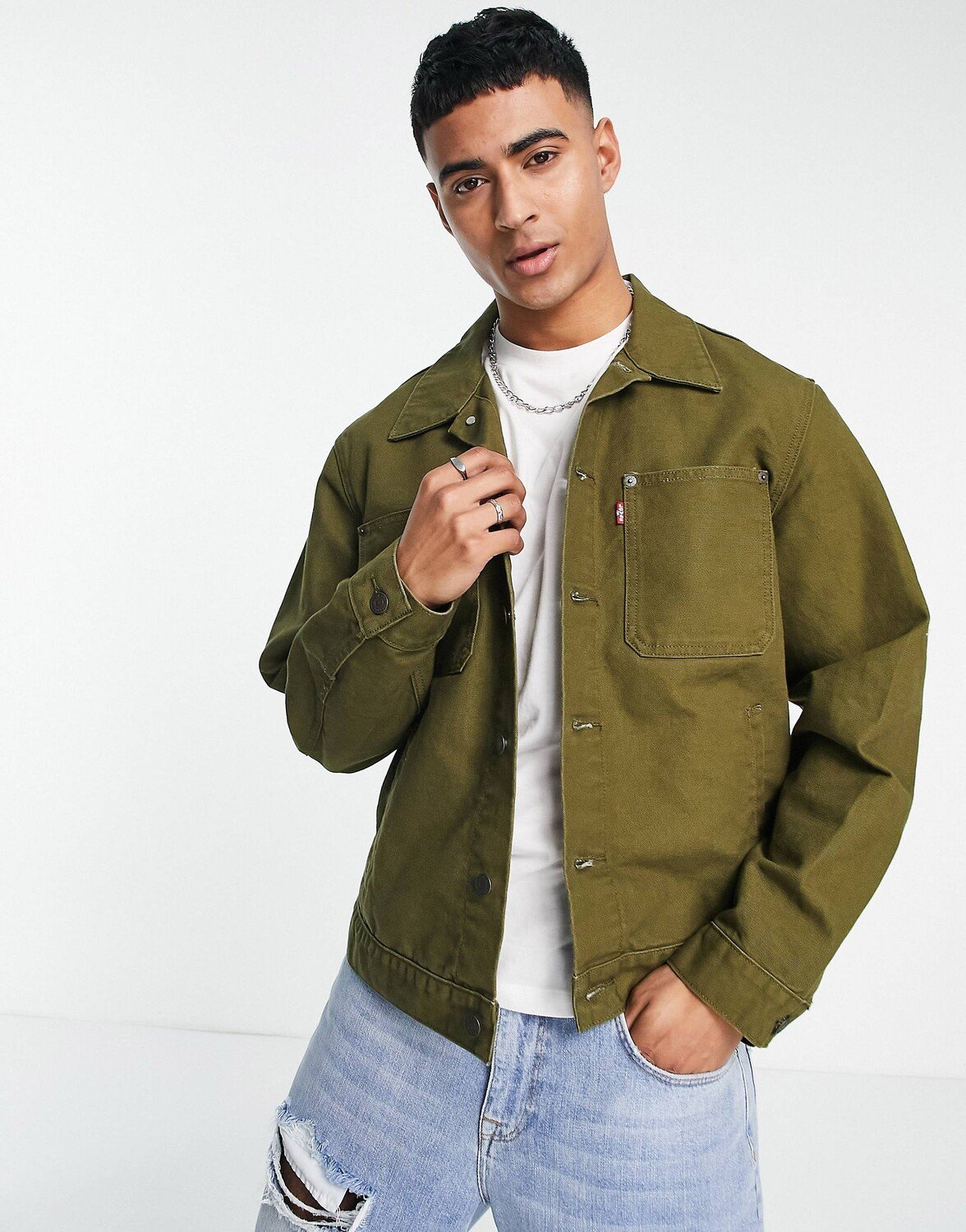 

Оливково-зеленая джинсовая куртка Levi's Stock