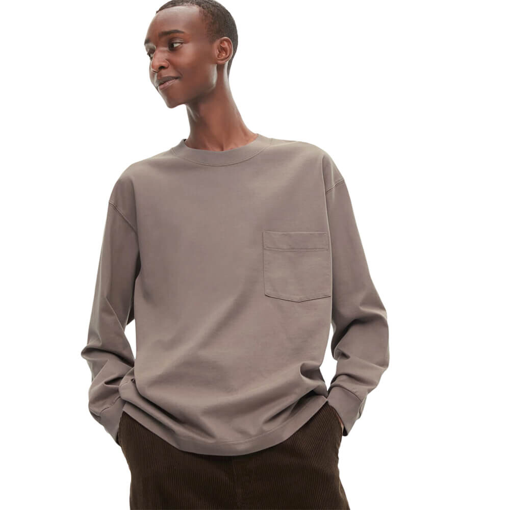 

Лонгслив Uniqlo U Crew Neck, светло-коричневый