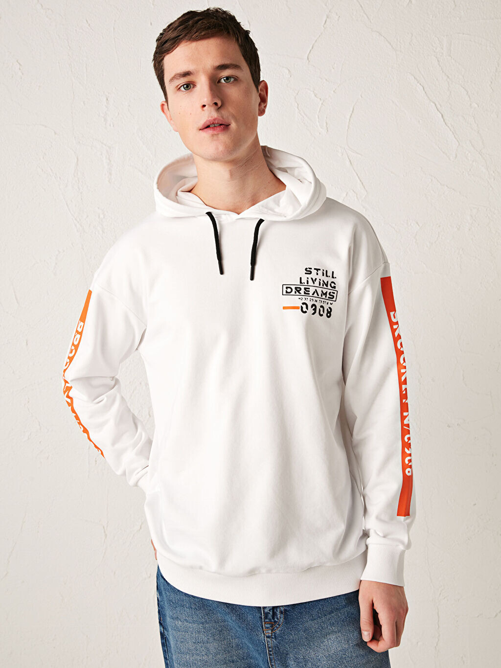 

Мужская толстовка Oversize с длинным рукавом и принтом LCW Casual