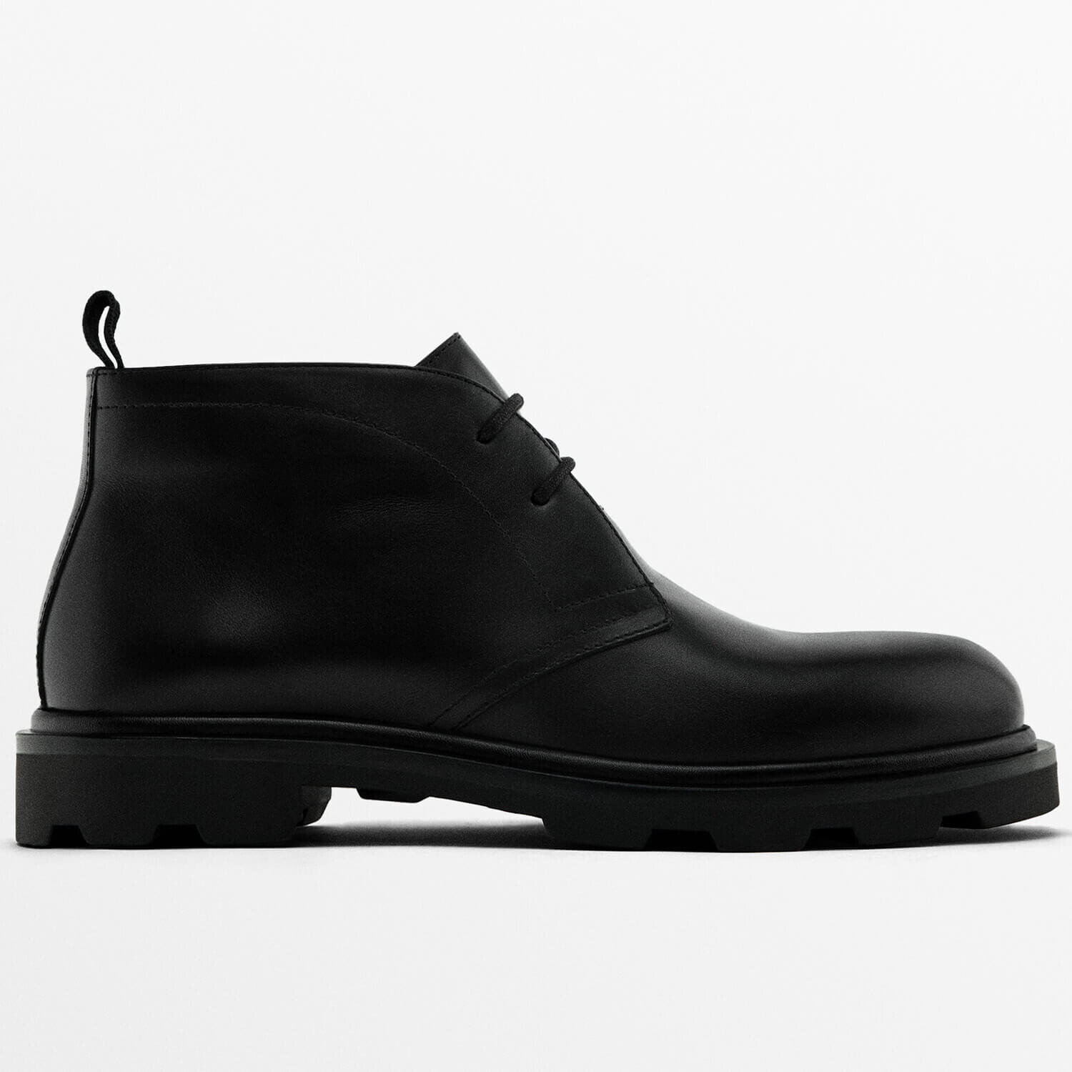 

Ботинки Massimo Dutti Nappa Safari, черный