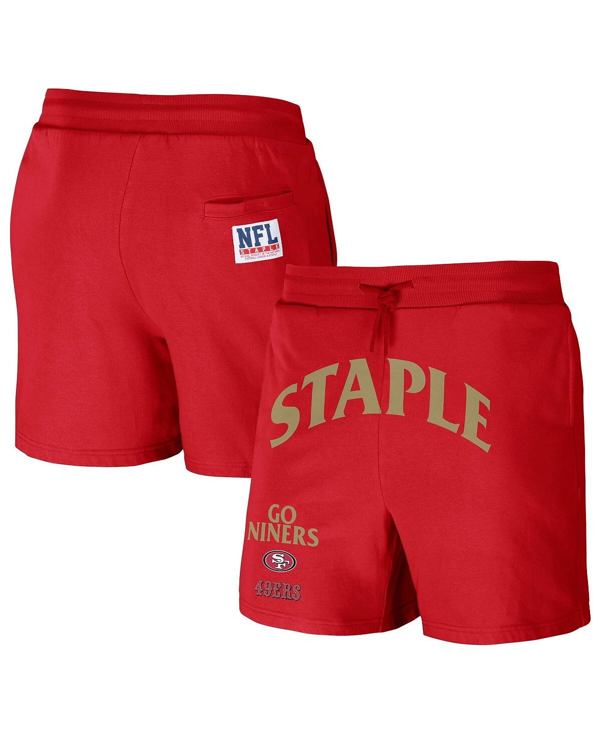 

Мужские шорты nfl x staple red san francisco 49ers new age throwback vintage-like wash fleece short NFL Properties, красный