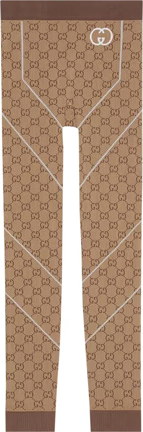 

Леггинсы Gucci GG Jacquard Leggings Beige/Ebony, бежевый