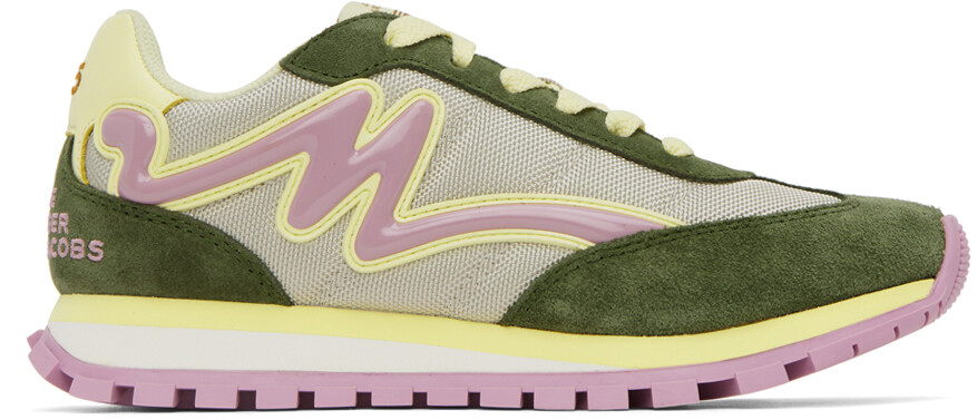

Зелено-розовые кроссовки The Jogger Marc Jacobs