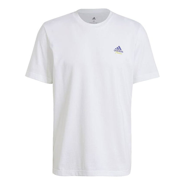 

Футболка Adidas Tennis Sports Back Printing Round Neck Short Sleeve White, Белый