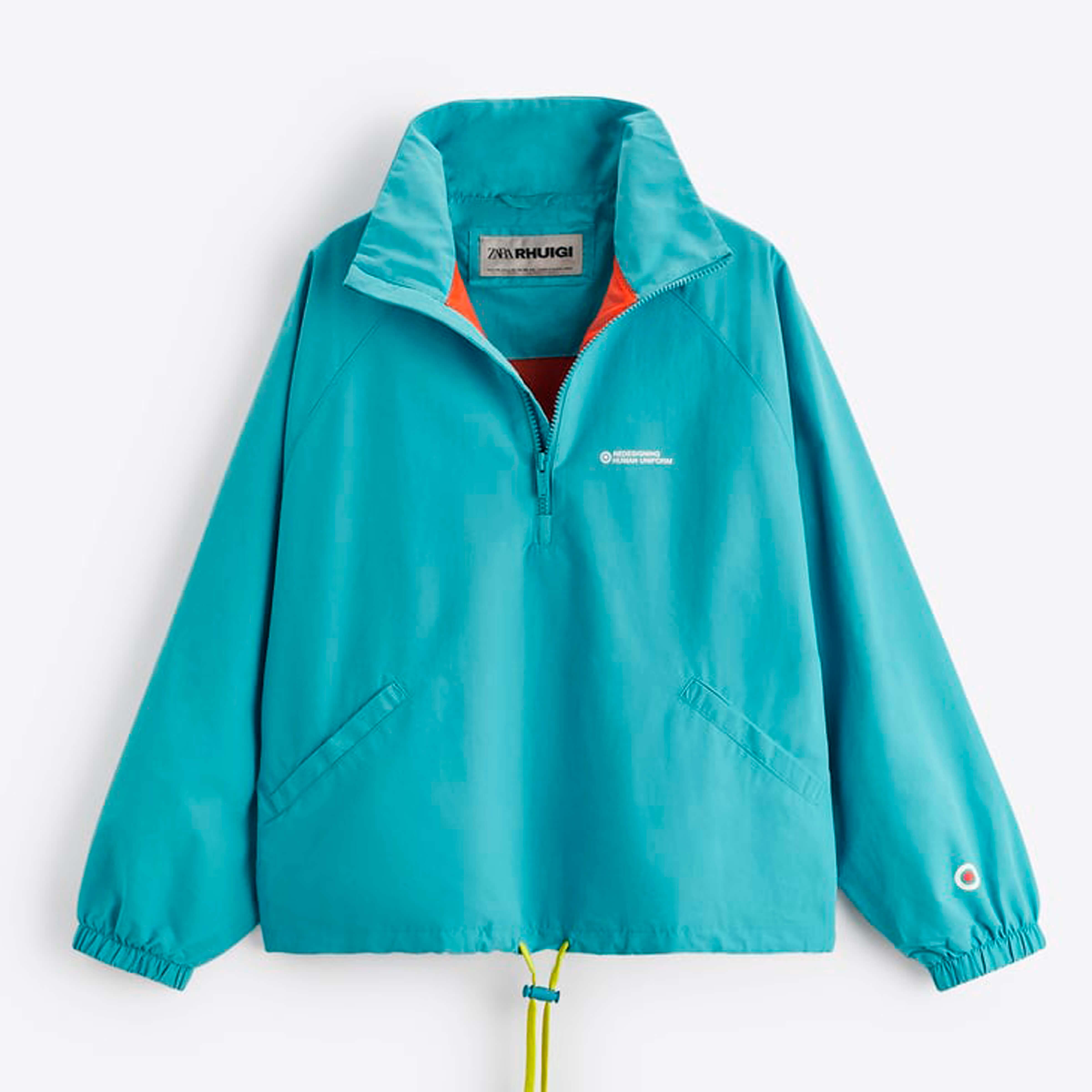 Куртка Zara Technical Anorak X Rhuigi Limited Edition, голубой куртка zara technical песочный