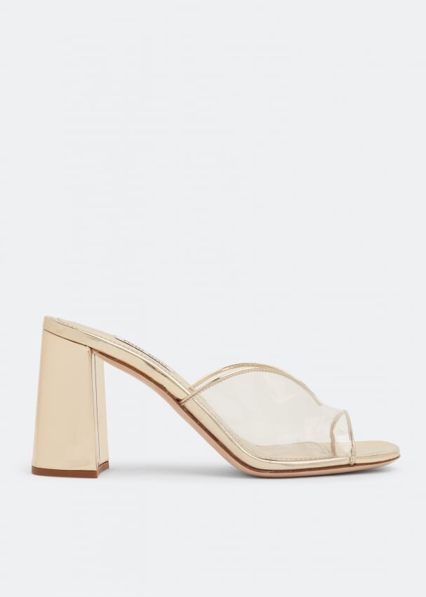 

Сандалии MIU MIU Metallic leather sandals, золотой