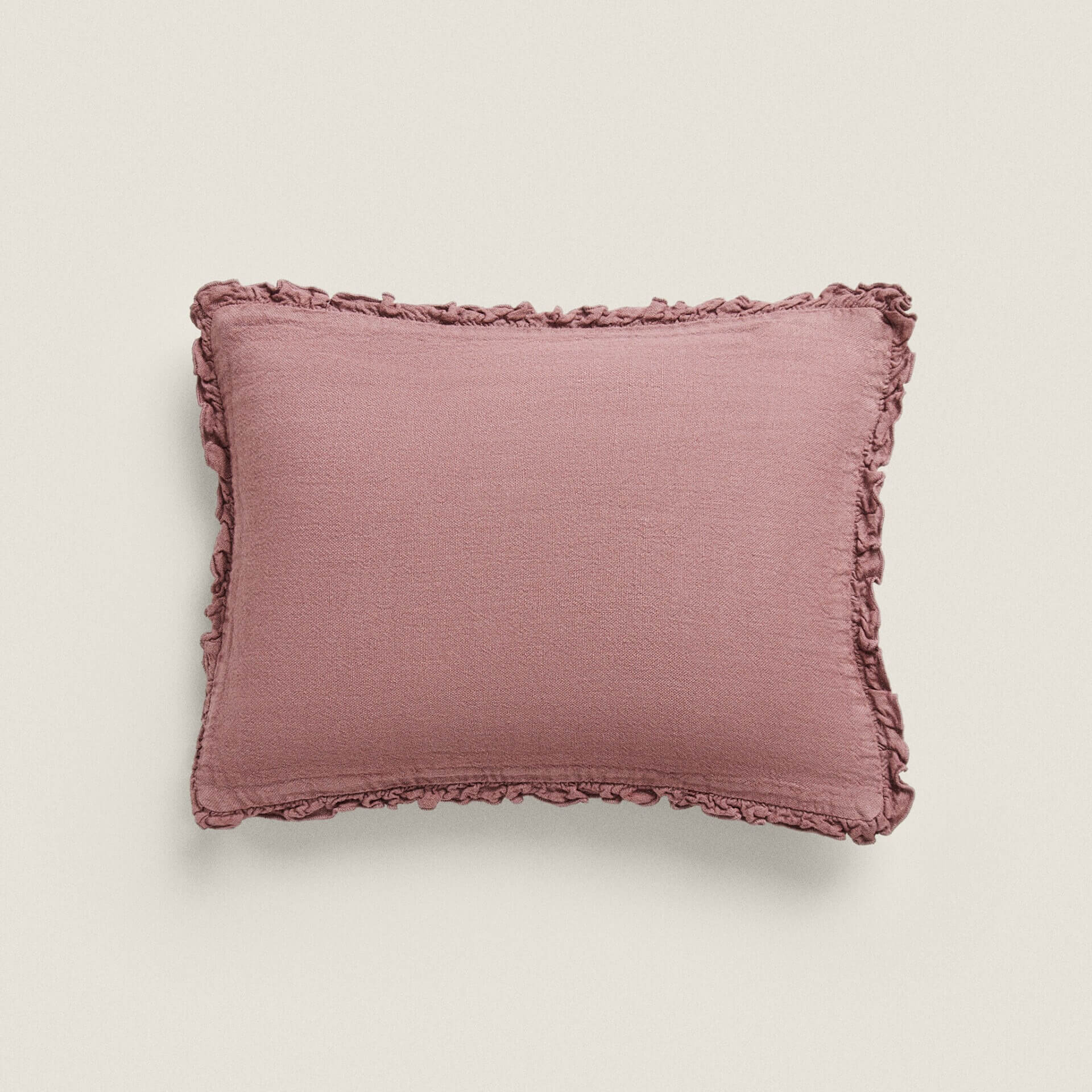 Чехол для подушки Zara Home Linen, светло-бордовый