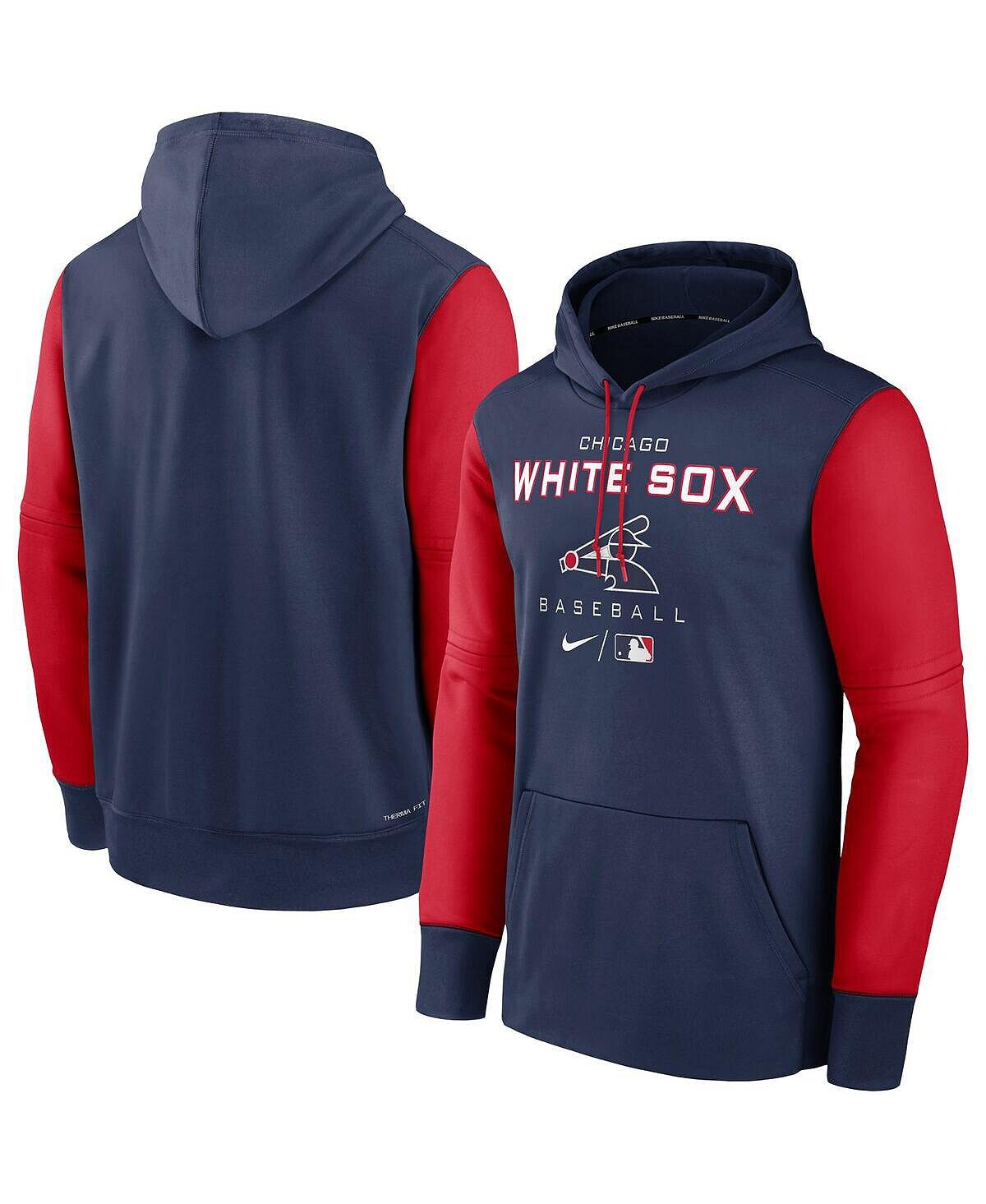 

Мужская темно-синяя и красная толстовка с капюшоном chicago white sox authentic collection performance Nike, мульти