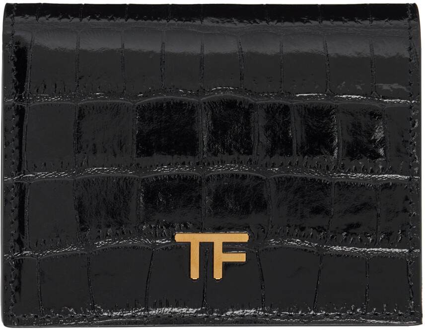 

Черный крокодиловый кошелек Bifold TOM FORD